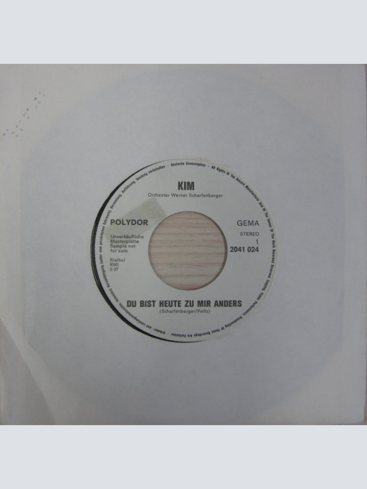 Vinyl / kim (90) - Du Bist Heute Zu Mir Anders