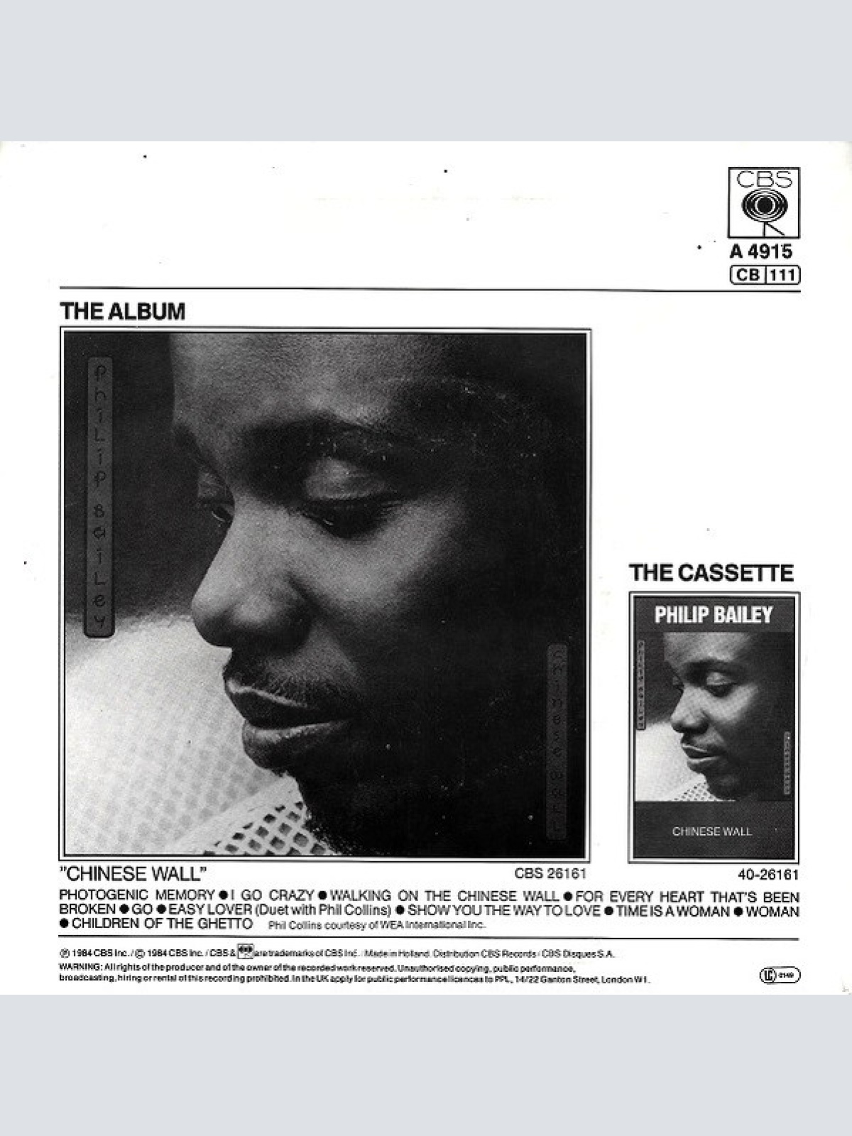 Vinyl / Philip Bailey Duet With Phil Collins - Easy Lover