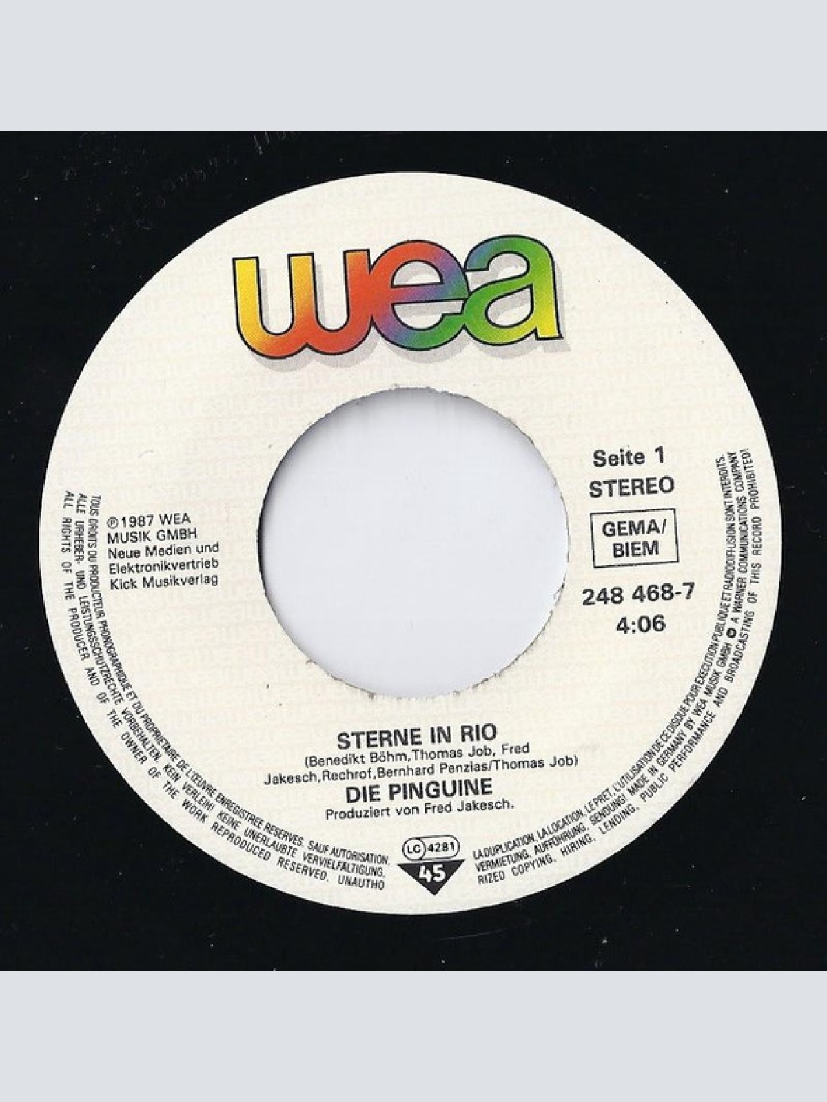 Vinyl / Die Pinguine - Sterne In Rio