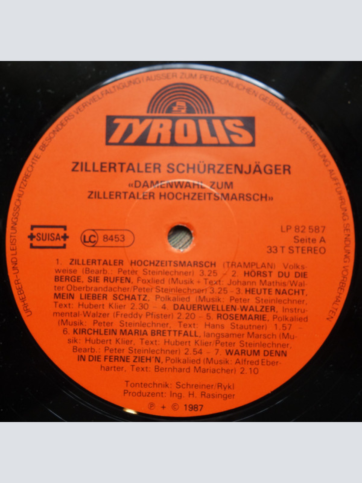 Vinyl / Zillertaler Schürzenjäger - Damenwahl zum Zillertaler Hochzeitsmarsch (Tramplan)