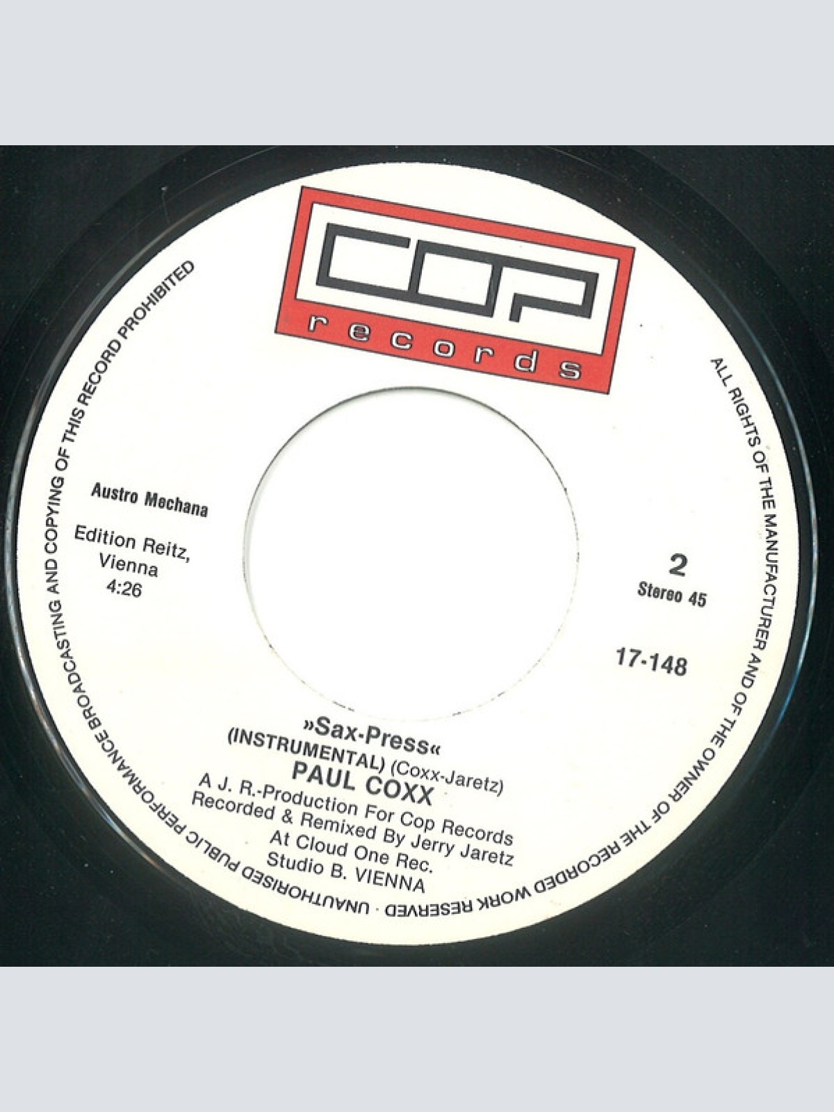 Vinyl / Paul Coxx - Fly (Like An Eagle)