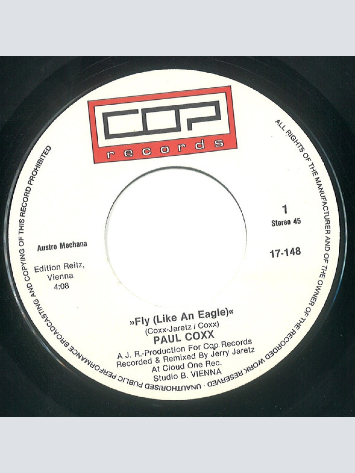 Vinyl / Paul Coxx - Fly (Like An Eagle)
