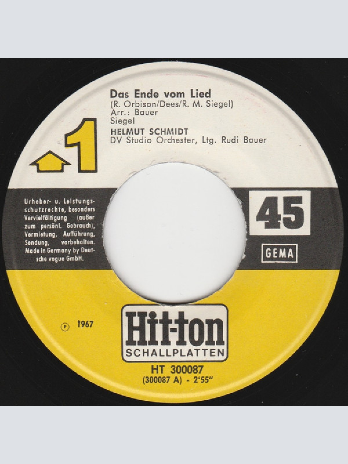 Vinyl / Helmut Schmidt (2) - Das Ende Vom Lied