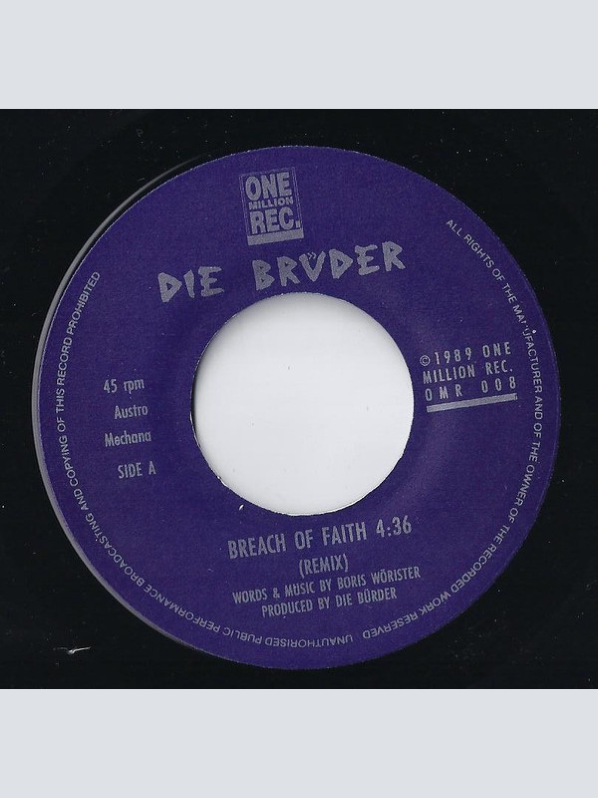 Vinyl / Die Brüder - Breach Of Faith