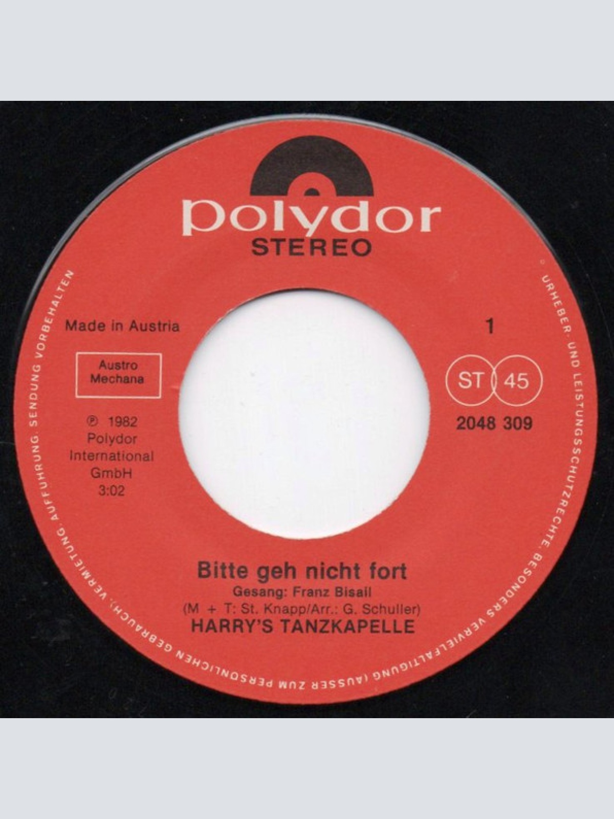 Vinyl / Harry's Tanzkapelle - Bitte Geh Nicht Fort