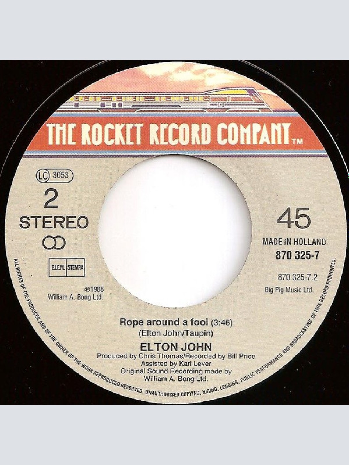 Vinyl / Elton John - I Don't Wanna Go On With You Like That