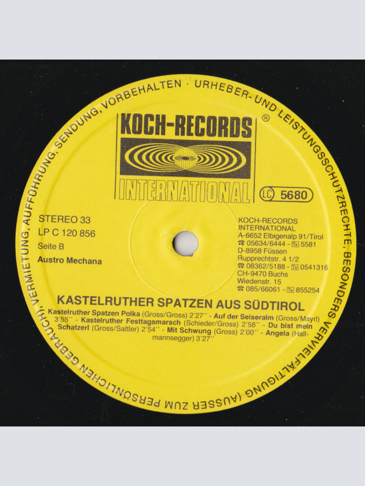 Vinyl / Kastelruther Spatzen Aus Südtirol* - Viel Spass & Freude