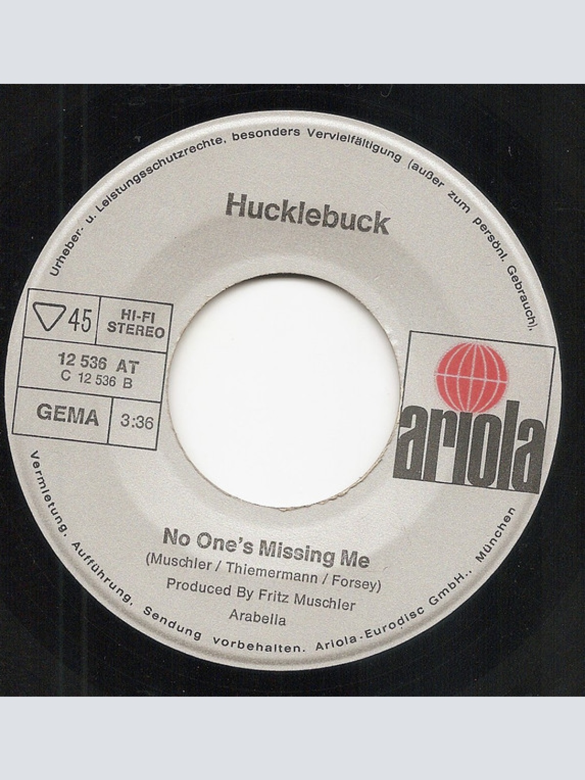 Vinyl / Hucklebuck - Paper Plane