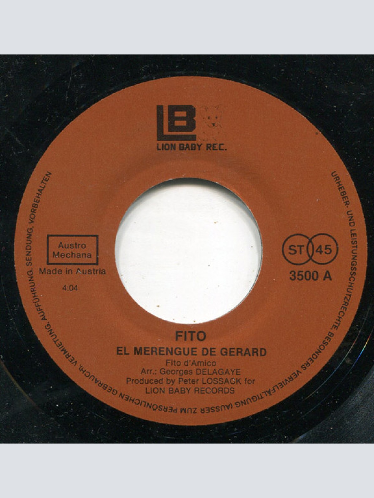 Vinyl / Fito* - El Merengue De Gerard / Hermana Andrea