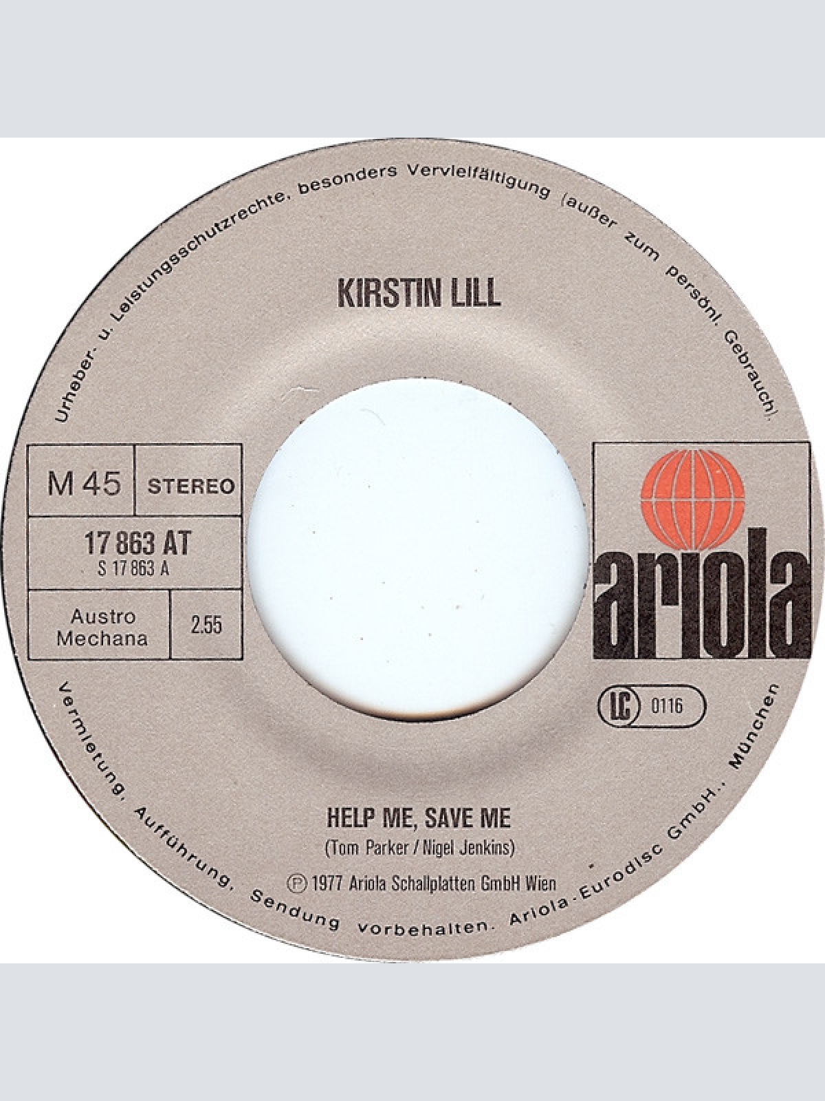 Vinyl / Kirstin Lill - Help Me, Save Me