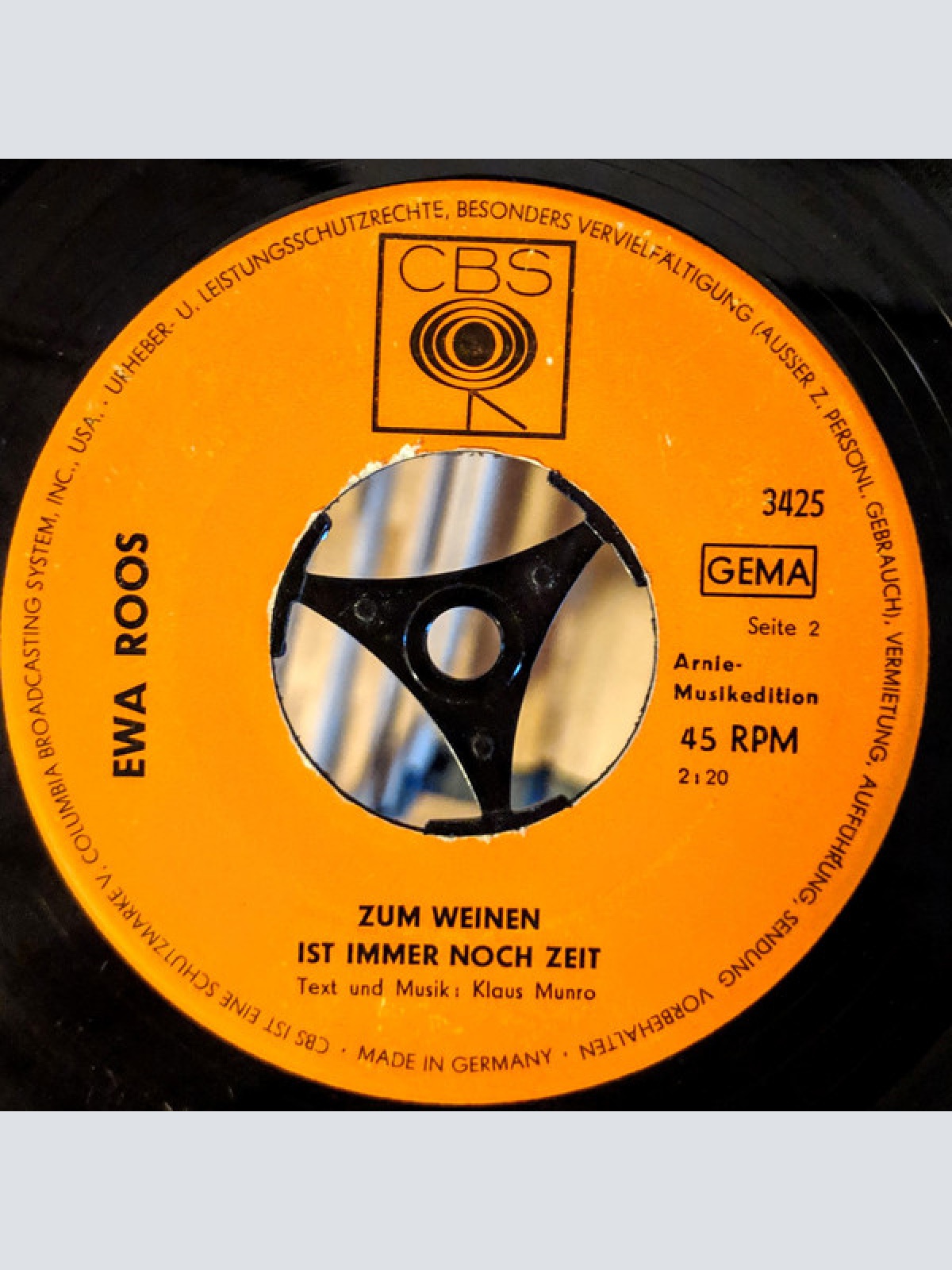 Vinyl / Ewa Roos - Wer Nicht Will, Der Lässt Es Bleiben / Zum Weinen Ist Immer Noch Zeit