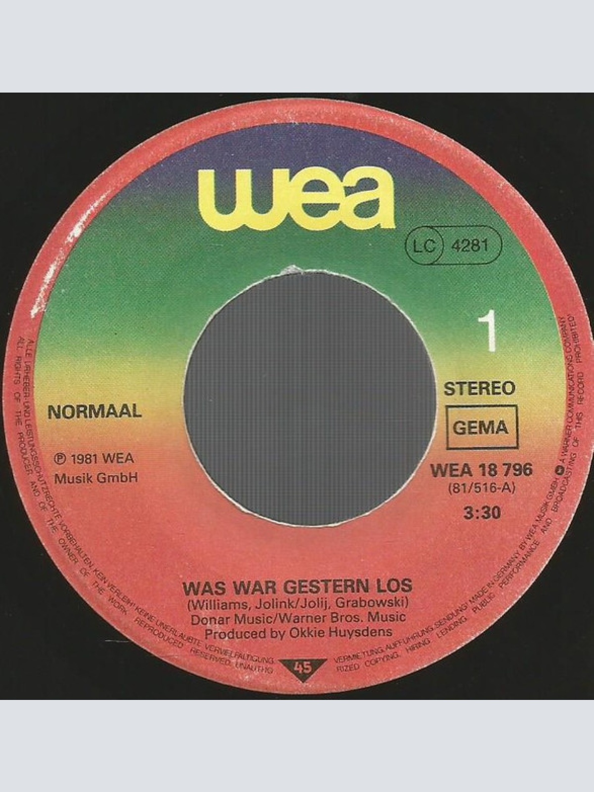 Vinyl / Normaal - Was War Gestern Los