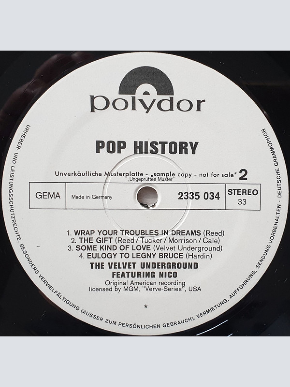 Vinyl / Frank Zappa And The Mothers Of Invention*, The Velvet Underground Featuring Nico (3) - Pop History