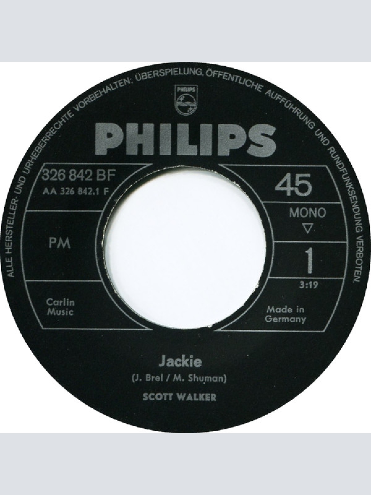 Vinyl / Scott Walker - Jackie