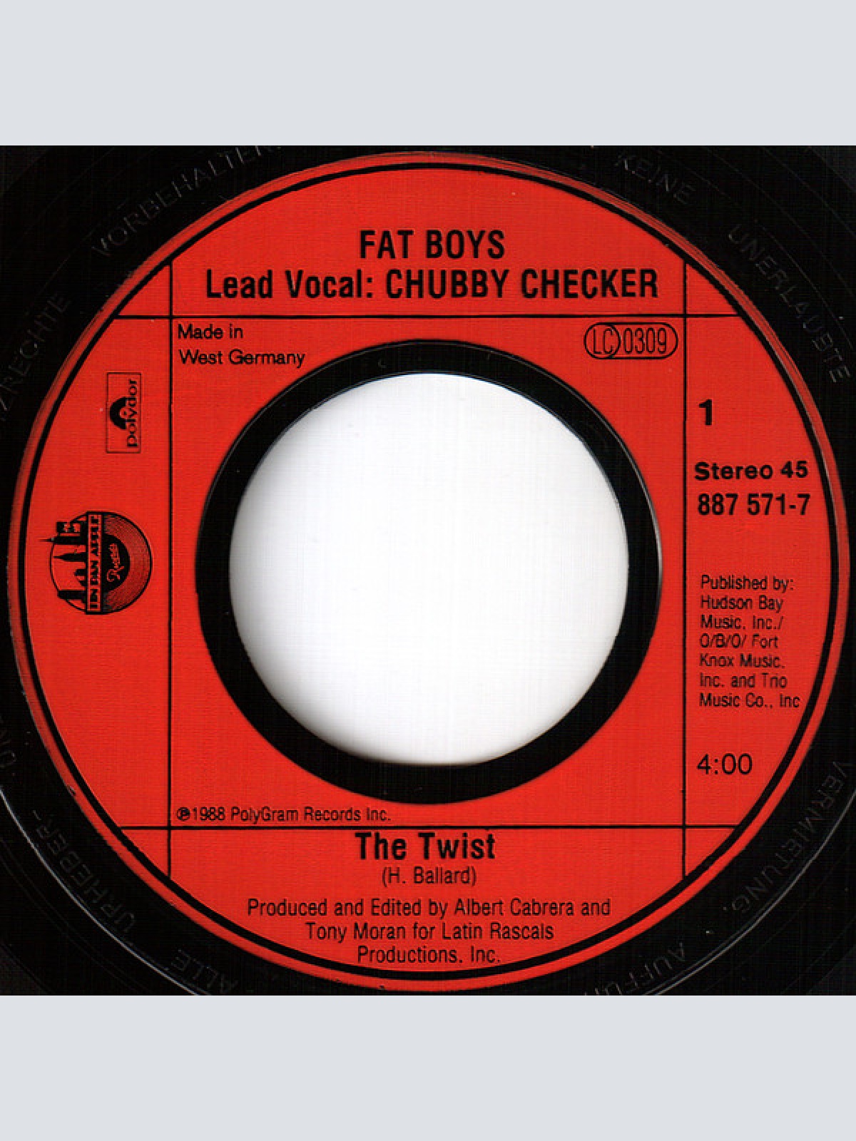 Vinyl / Fat Boys With Stupid Def Vocals By Chubby Checker - The Twist