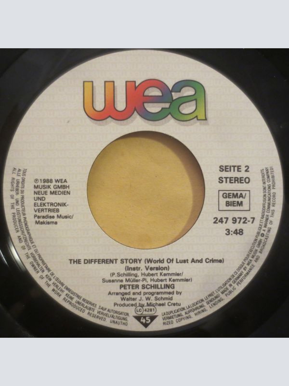 Vinyl / Schilling* - The Different Story (World Of Lust And Crime)