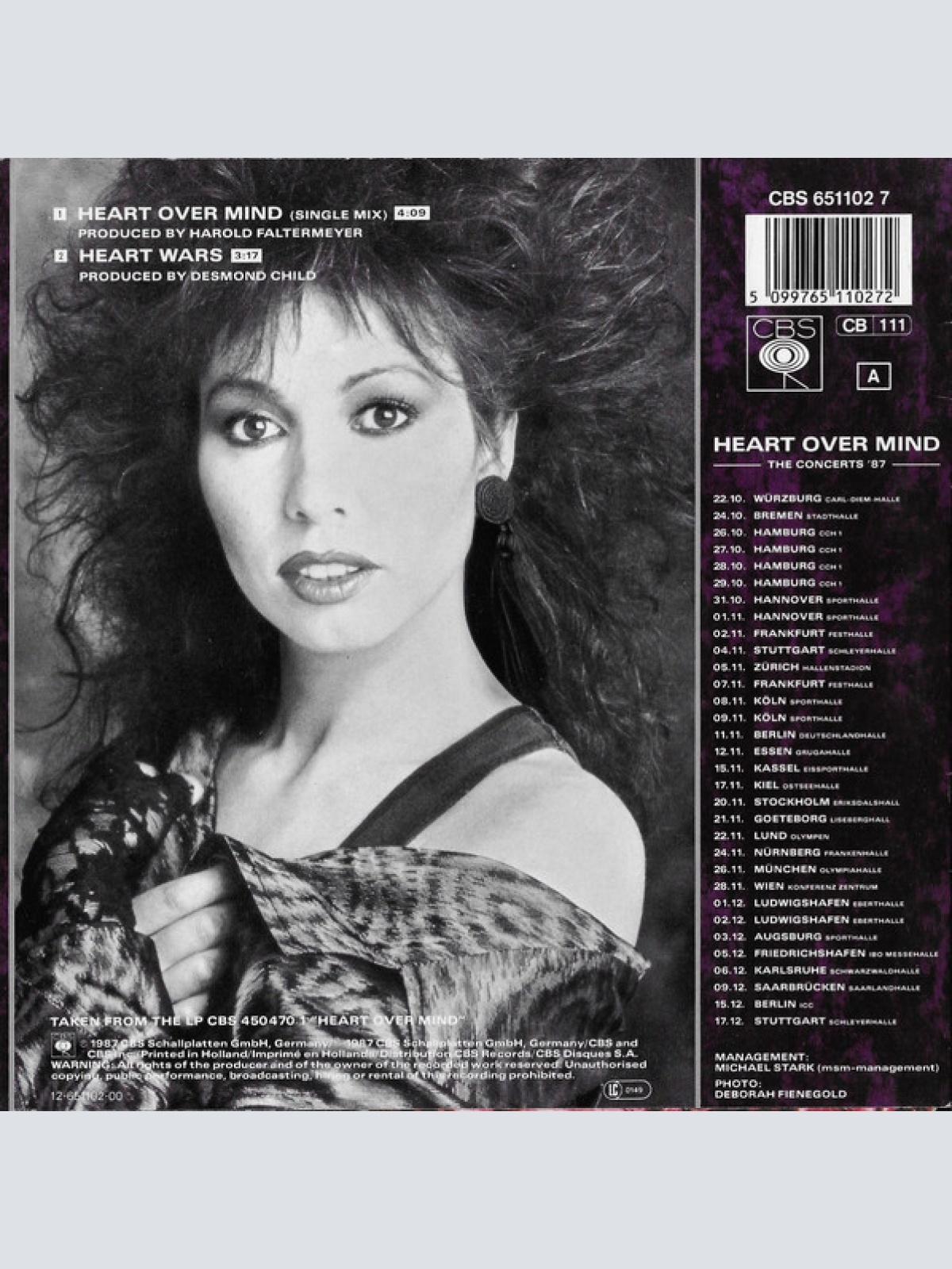 Vinyl / Jennifer Rush - Heart Over Mind