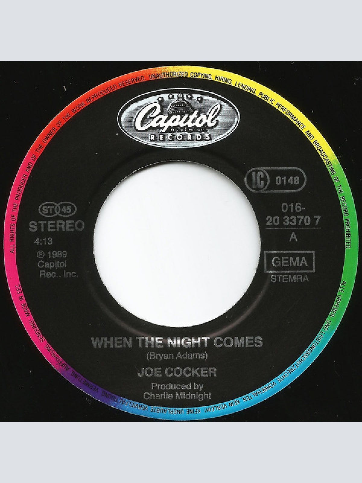 Vinyl / Joe Cocker - When The Night Comes