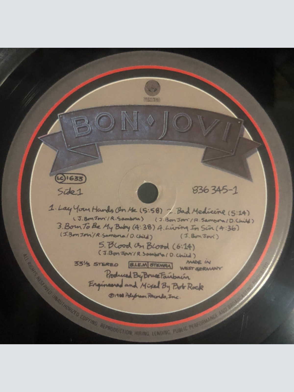 Vinyl / Bon Jovi - New Jersey