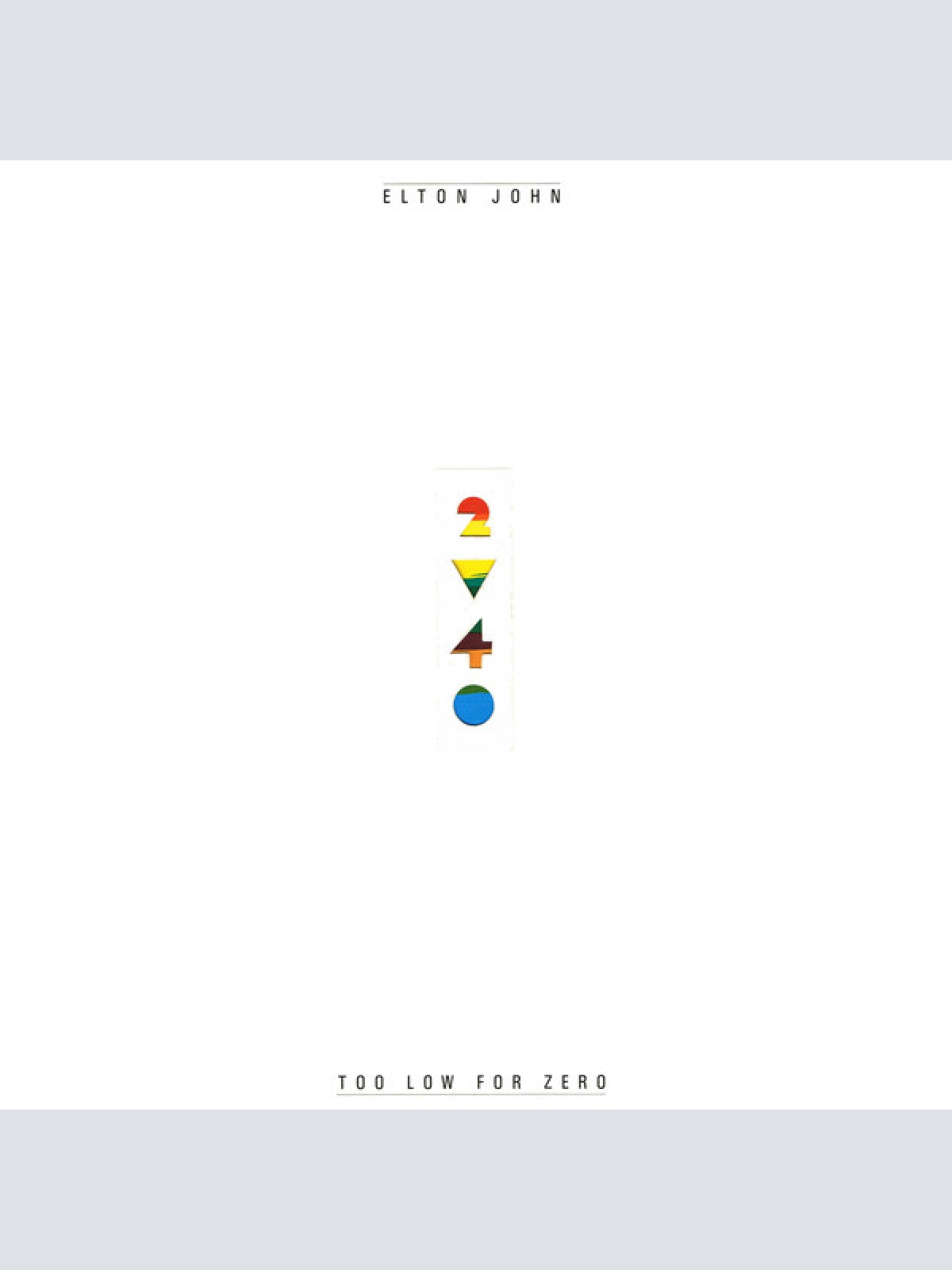 Vinyl / Elton John - Too Low For Zero