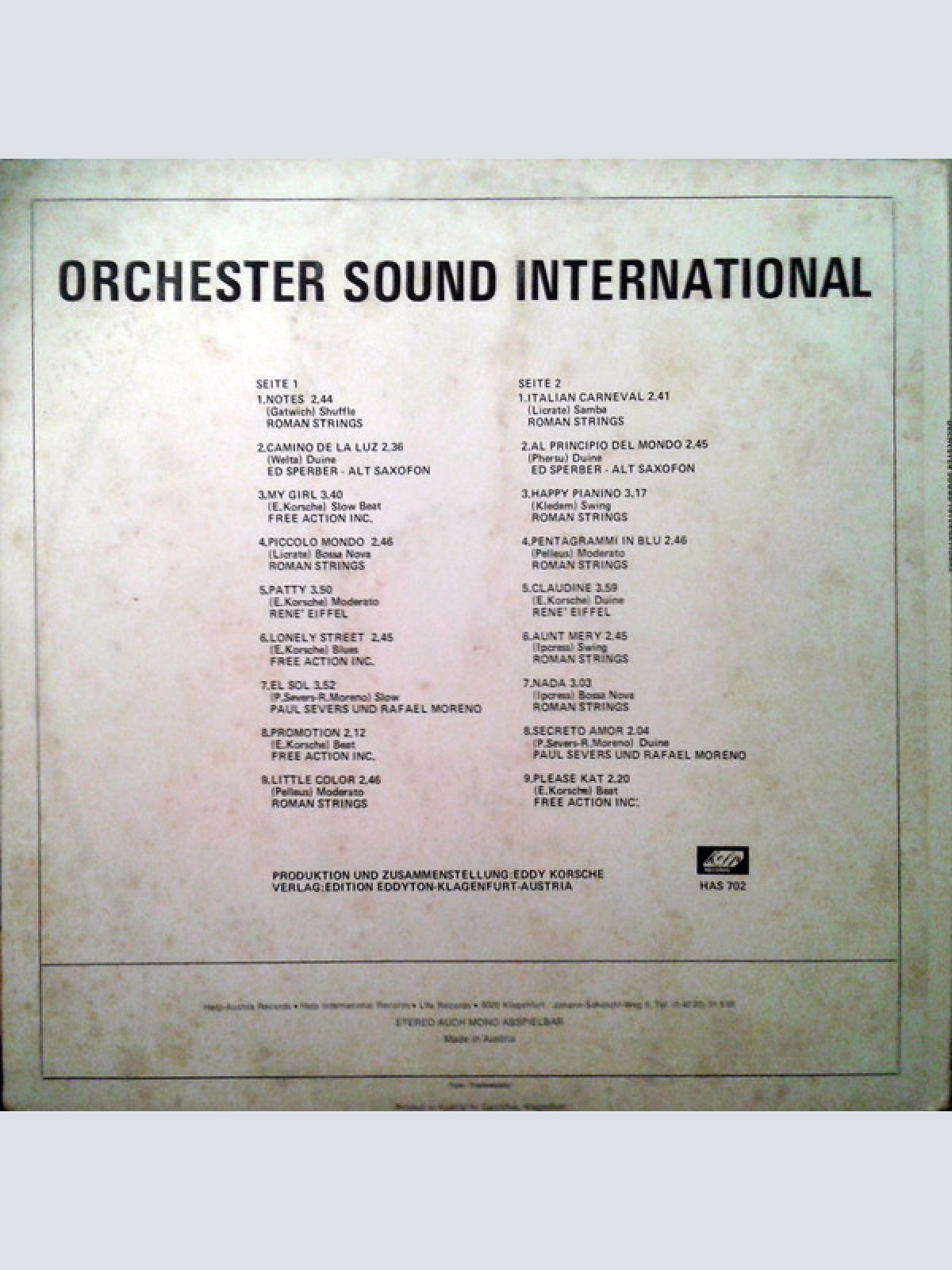 Vinyl / Various - Orchester Sound International