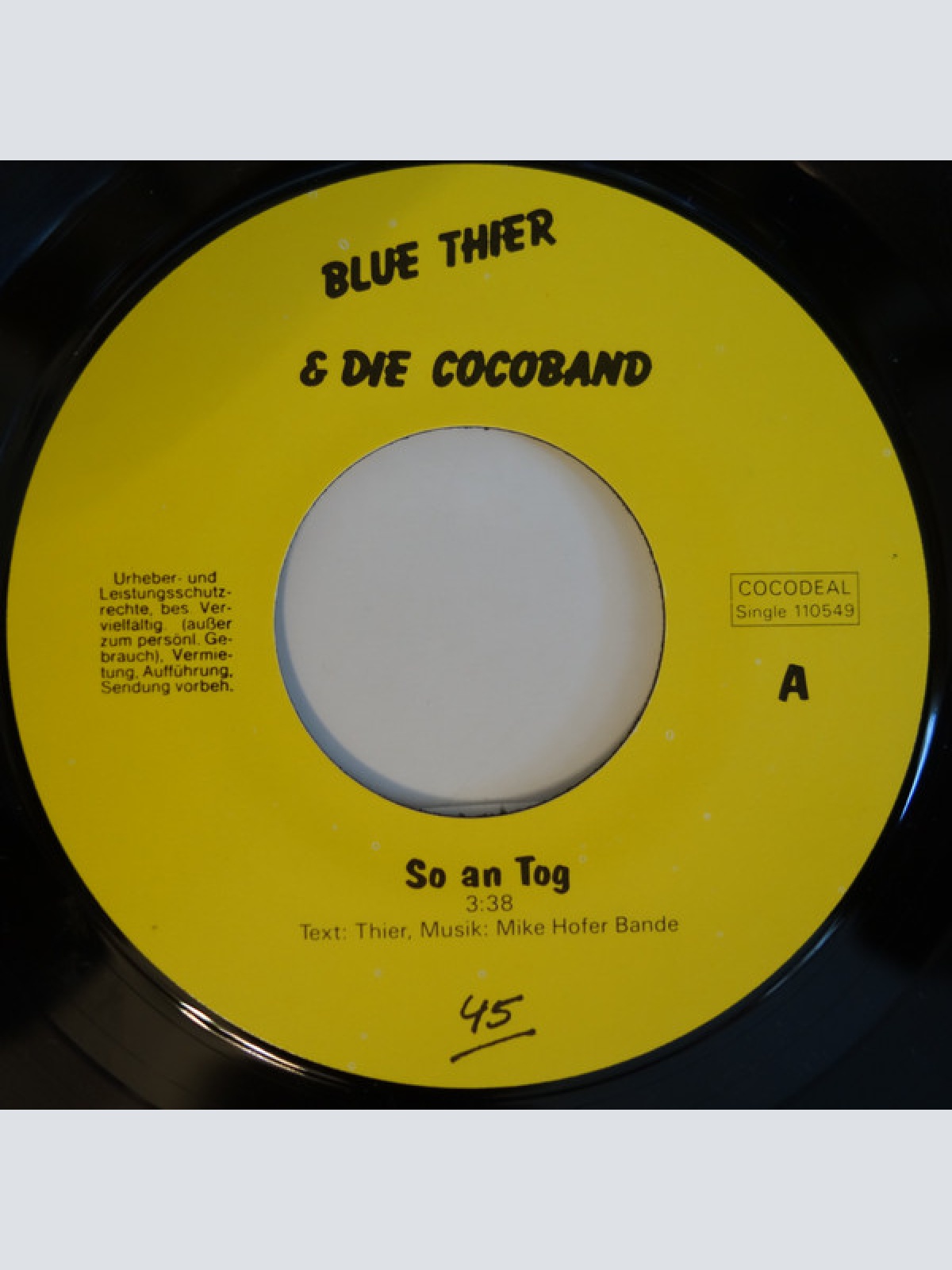 Vinyl / Blue Thier & Die Cocoband* - So An Tog