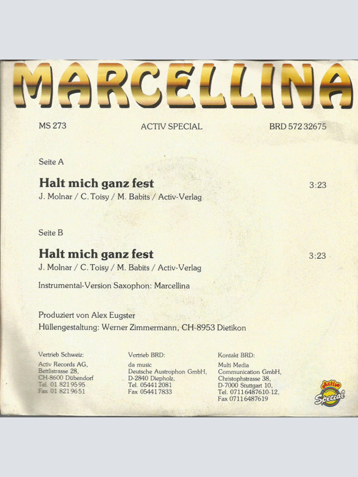 Vinyl / Marcellina - Halt Mich Ganz Fest