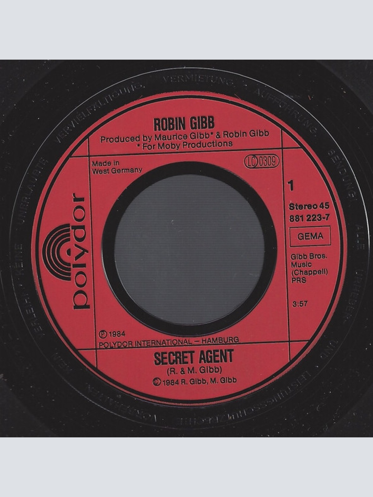 Vinyl / Robin Gibb - Secret Agent
