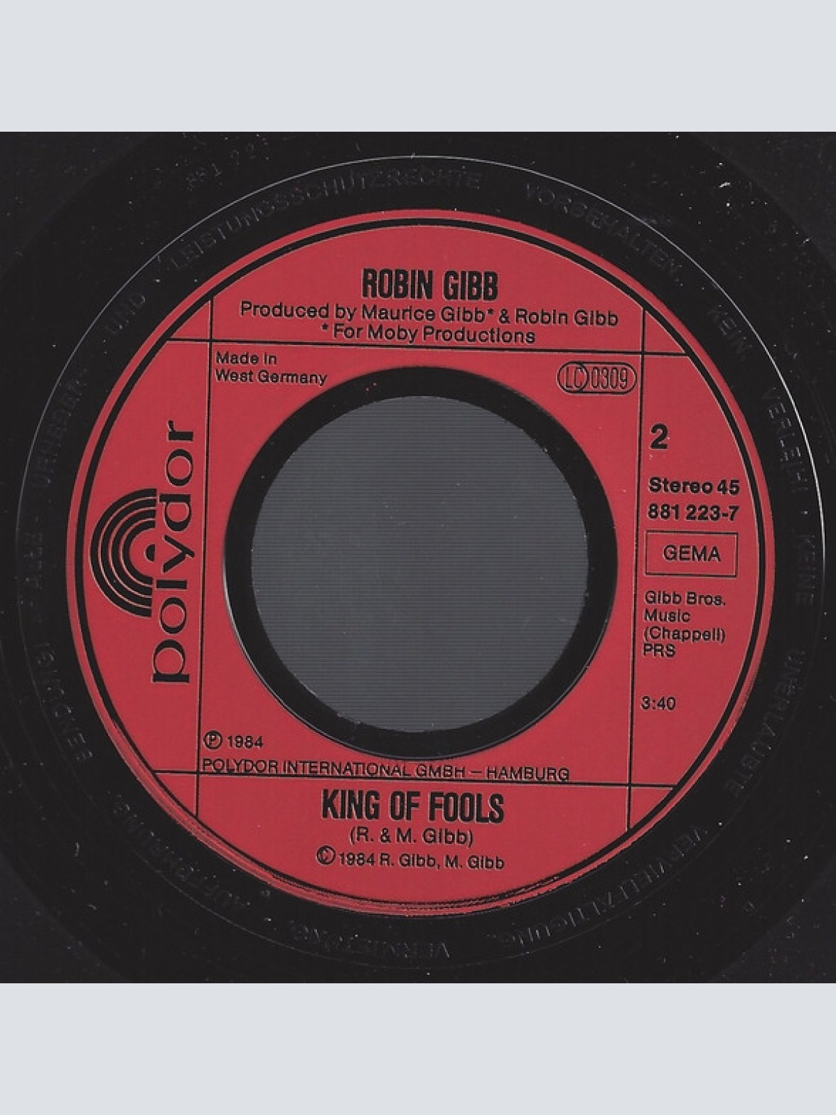 Vinyl / Robin Gibb - Secret Agent