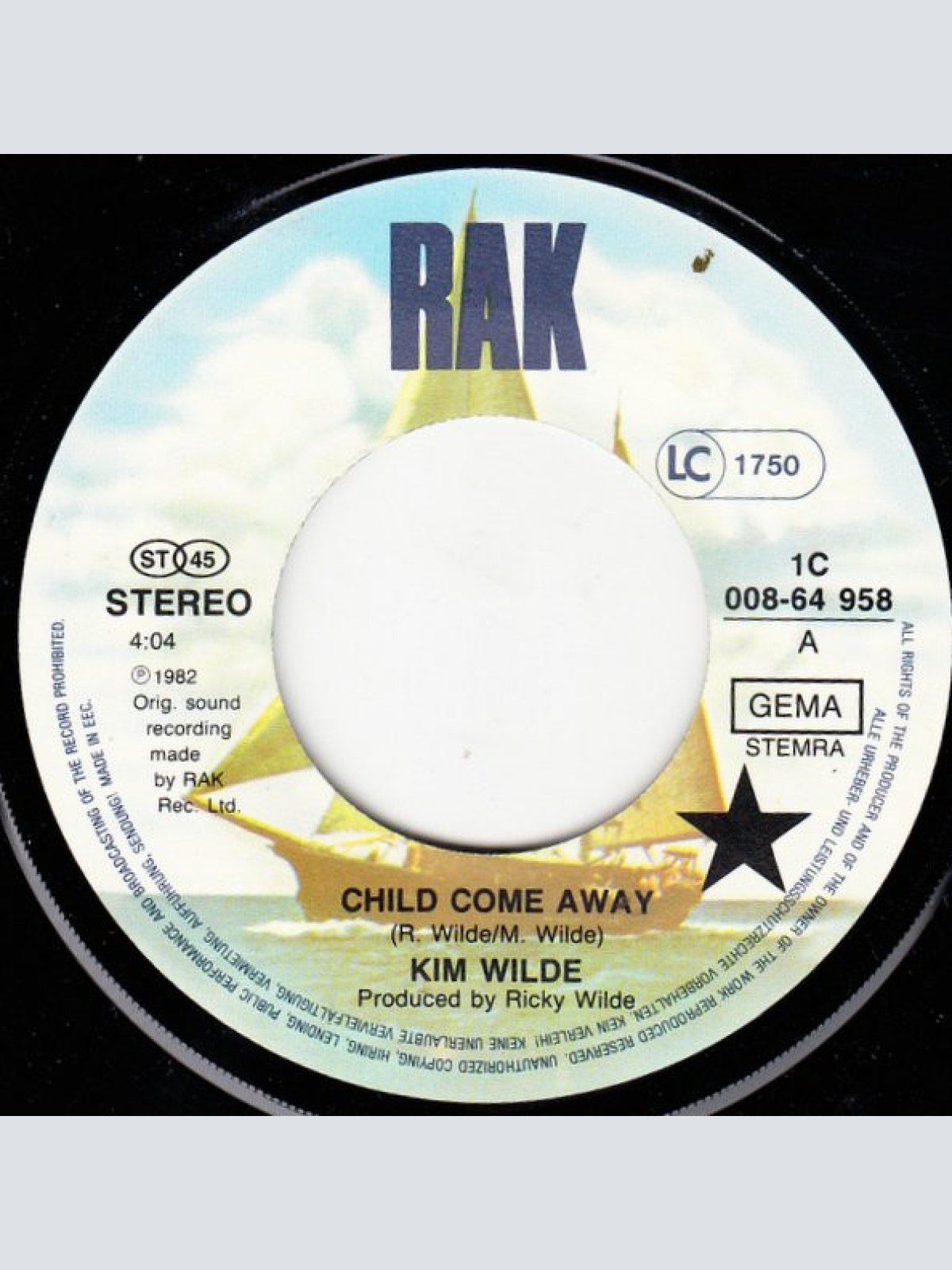 Vinyl / Kim Wilde - Child Come Away