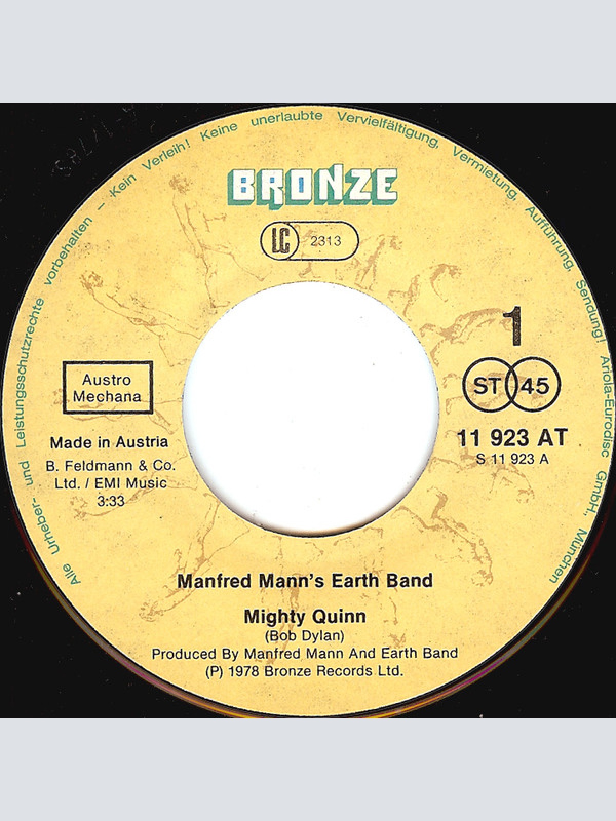 Vinyl / Manfred Mann's Earth Band - Mighty Quinn