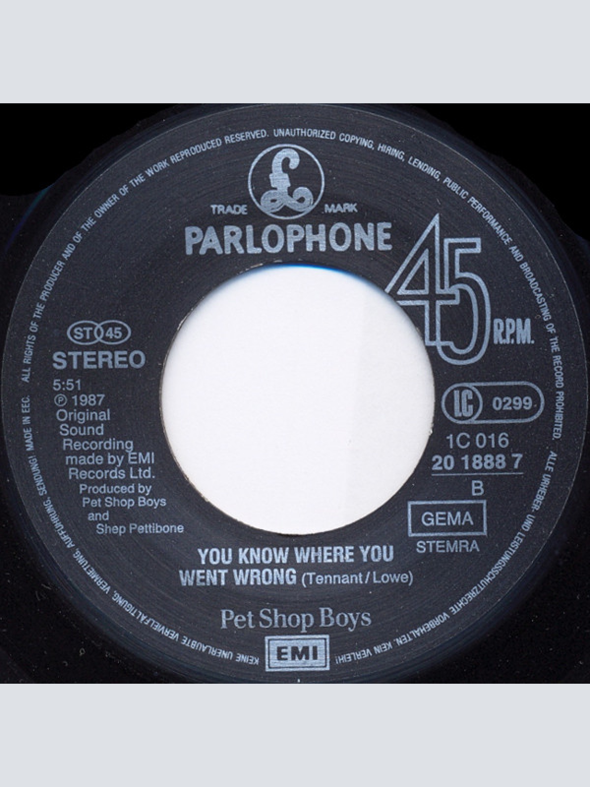 Vinyl / Pet Shop Boys - It's A Sin