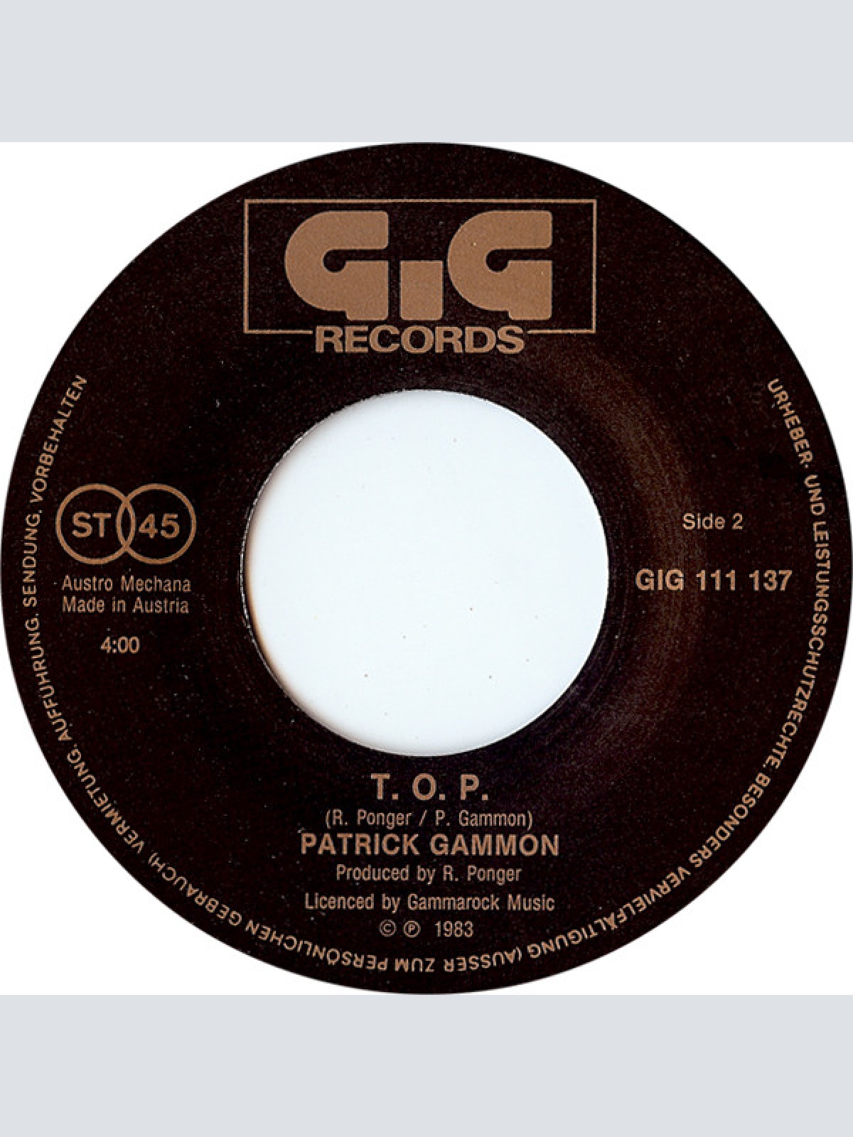 Vinyl / Patrick Gammon - Do My Ditty