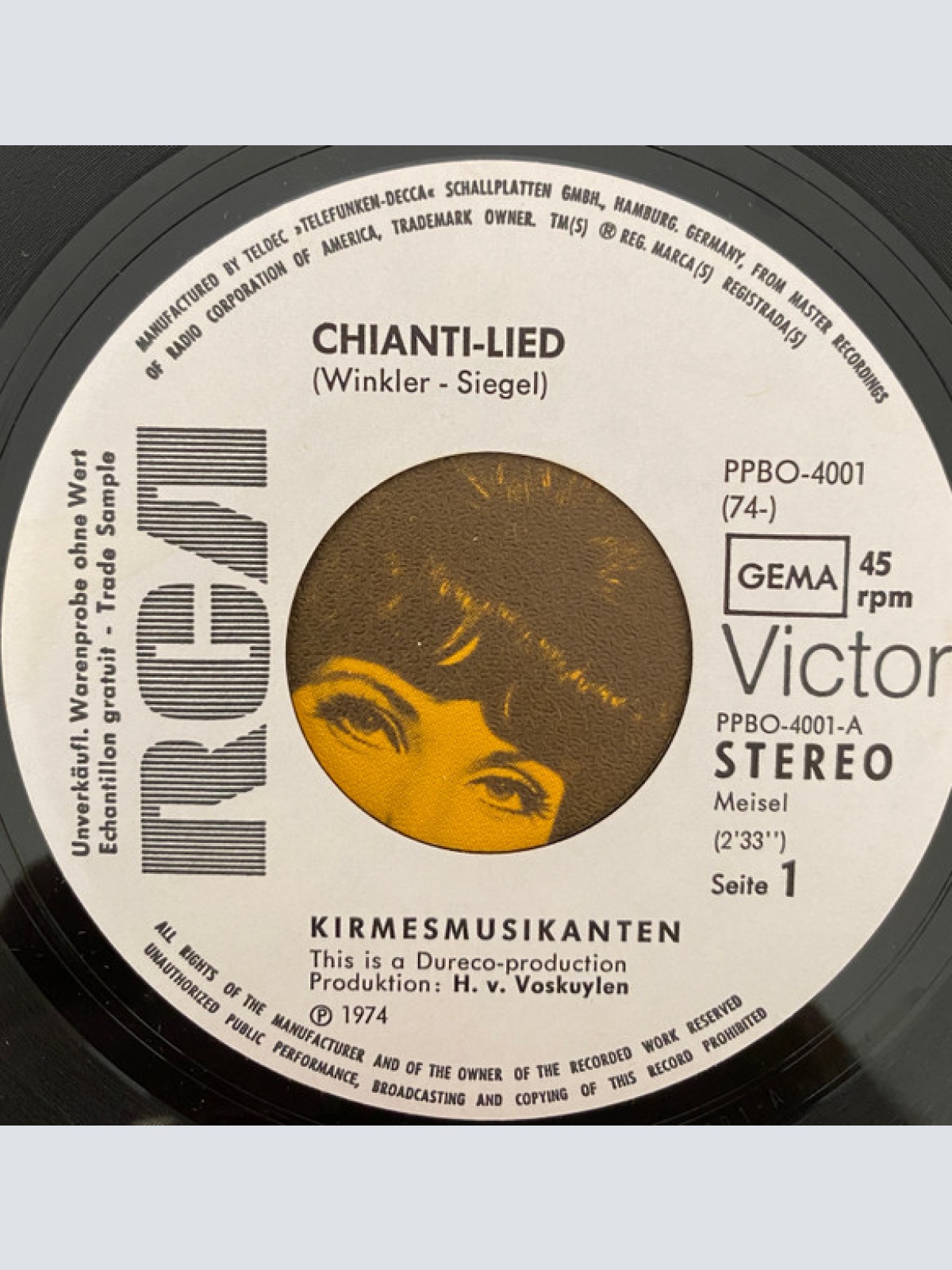 Vinyl / Kirmesmusikanten* - Chianti-Lied / Stern-Walzer