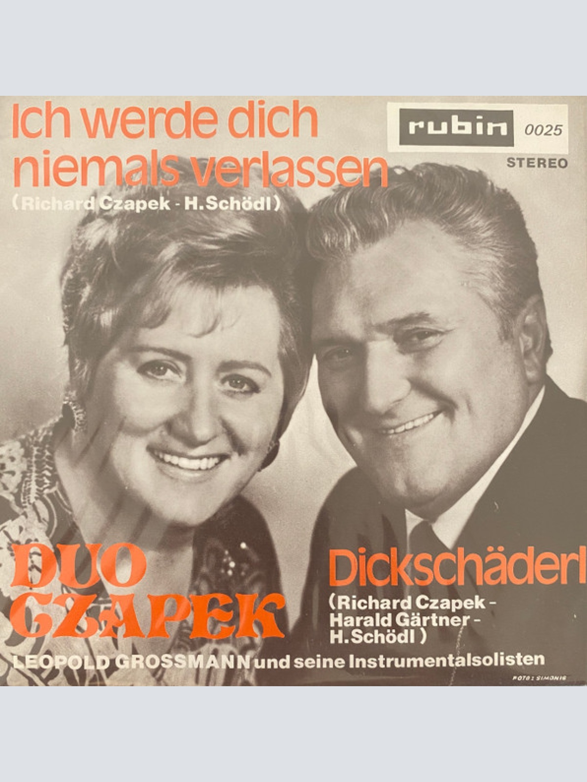 Vinyl / Leopold Grossmann Und Seine Instrumentalsolisten - Ich Werde Dich Niemals Verlassen / Dickschäderl