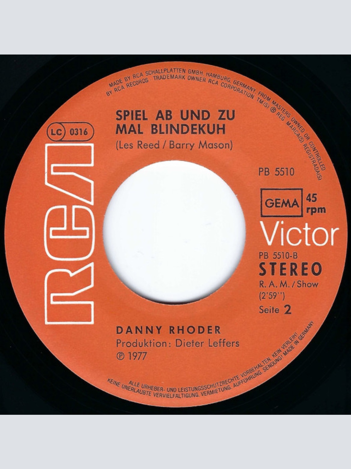 Vinyl / Danny Rhoder - Irgendwann Kann Es Sein