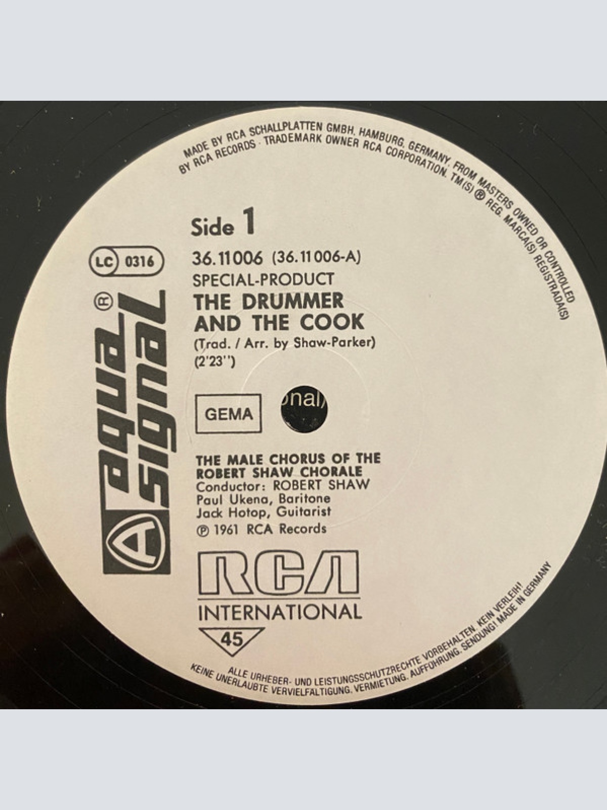 Vinyl / The Robert Shaw Chorale - Aqua Signal (The Signal For Progress)