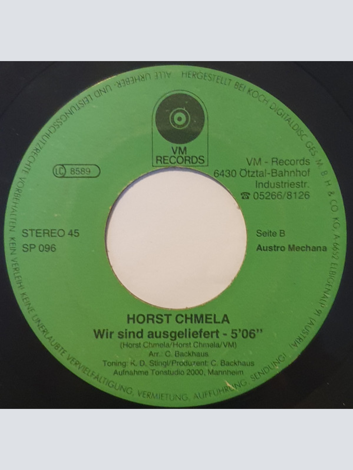 Vinyl / Horst Chmela - Stolpern Därfst