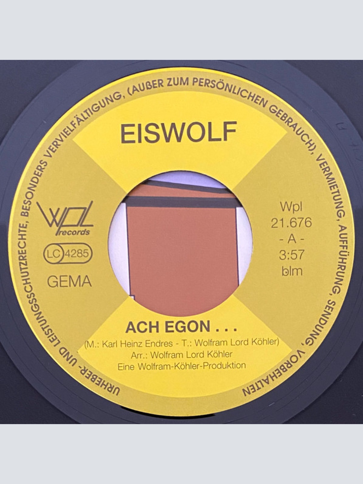Vinyl / Eiswolf - Ach Egon