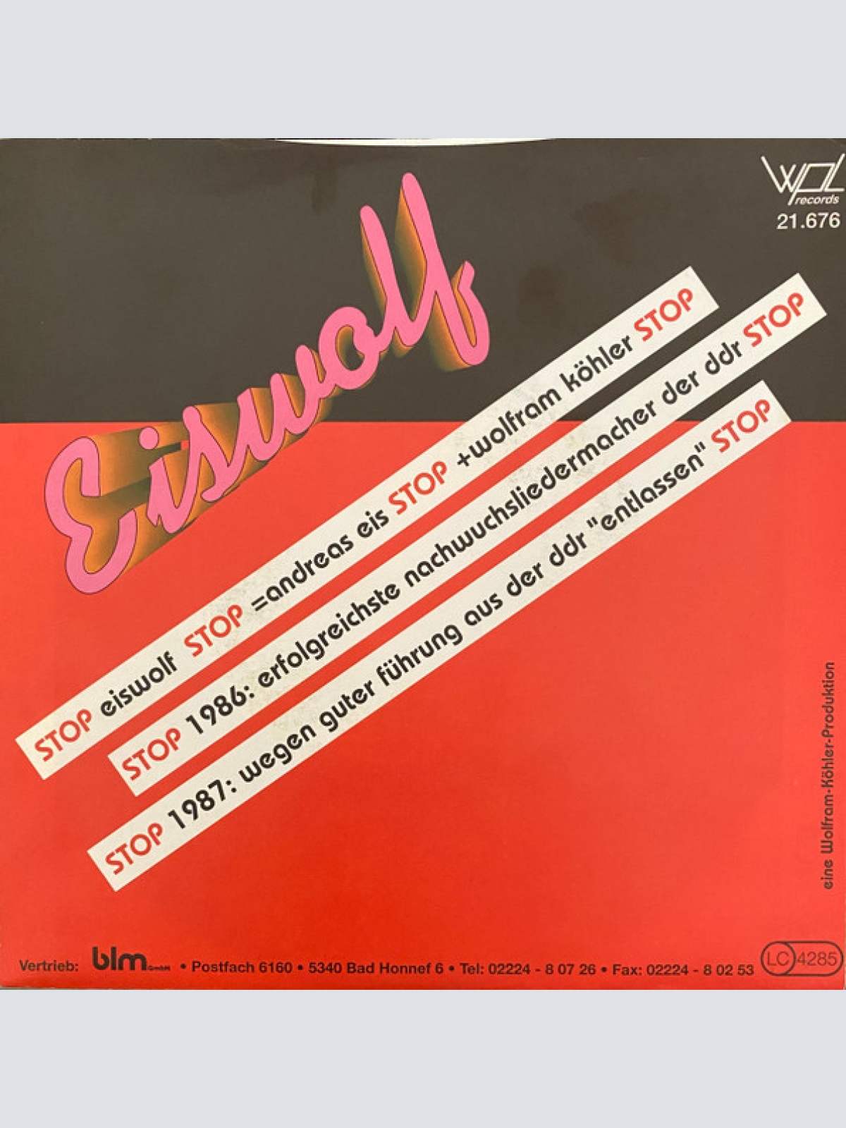 Vinyl / Eiswolf - Ach Egon