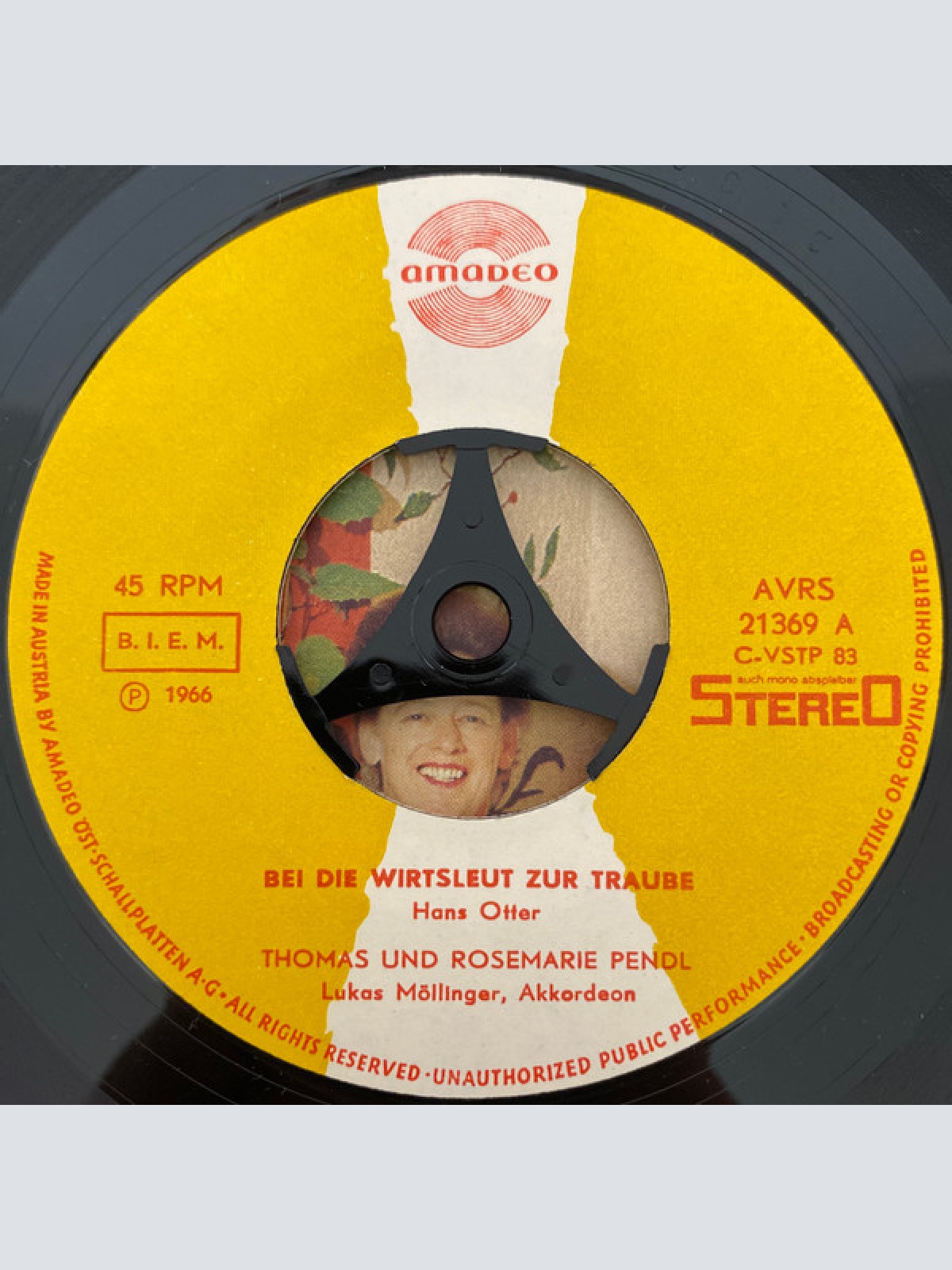 Vinyl / Thomas Und Rosemarie Pendl - Bei Die Wirtsleut Zur Traube / In Uns'rem Tal