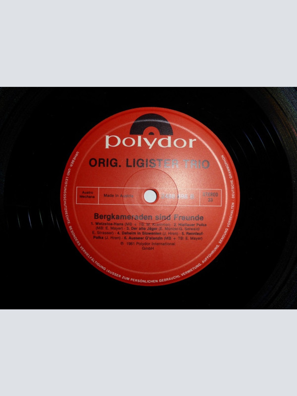 Vinyl / Ewald Münzer und sein erfolgreiches Ligister Trio* mit Hias - Bergkameraden sind Freunde