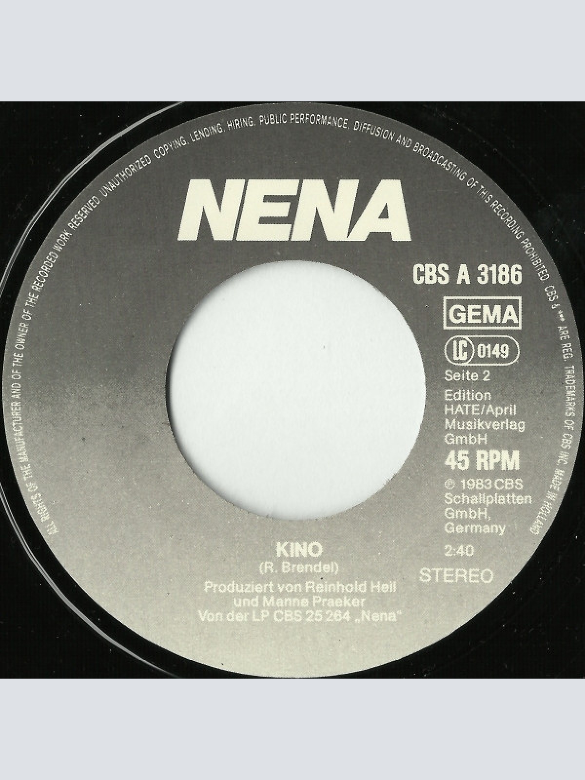 Vinyl / Nena - Leuchtturm / Kino