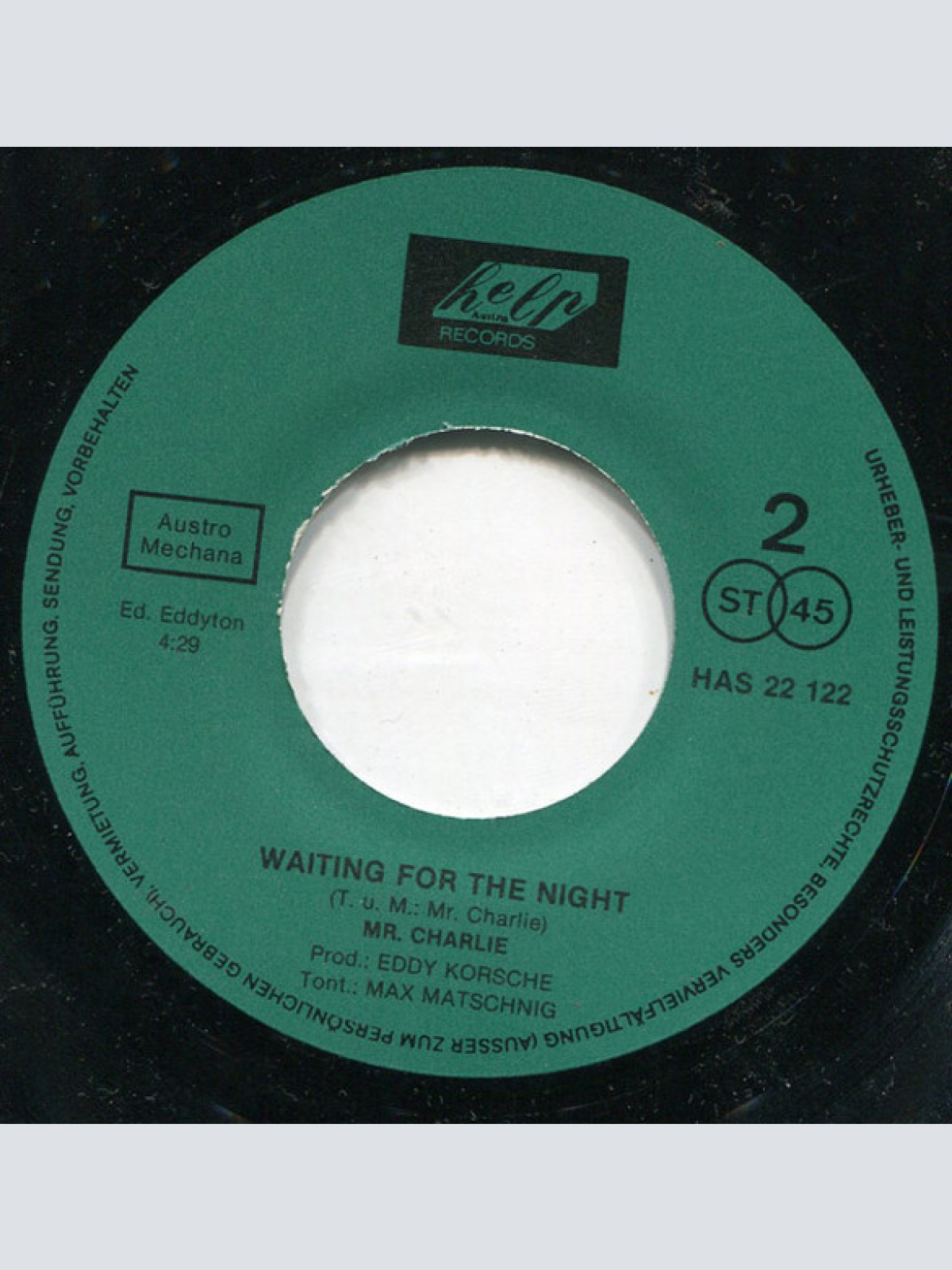 Vinyl / Mr. Charlie (6) - Reggae Star / Waiting For The Night