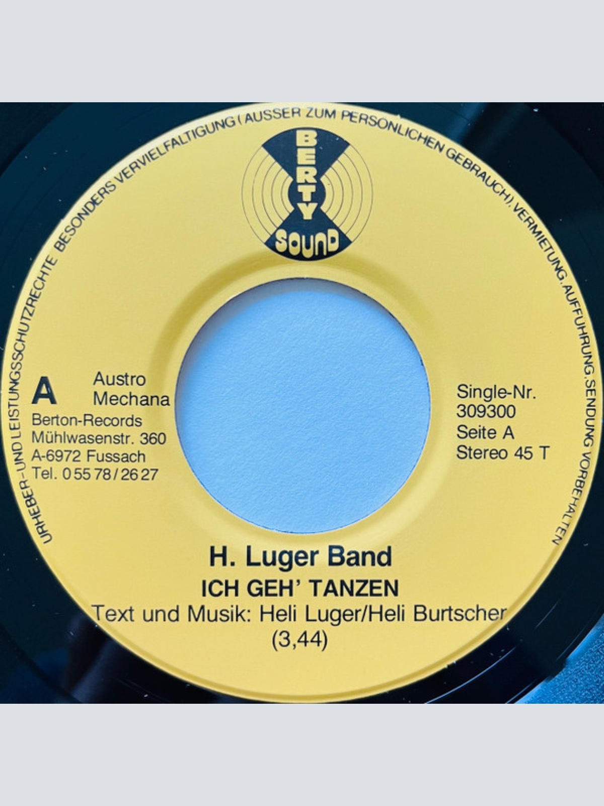 Vinyl / H. Luger Band - Ich Geh' Tanzen / Unterwegs