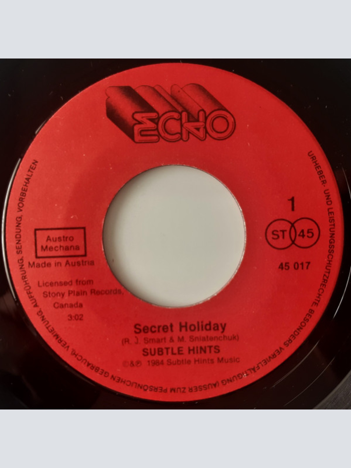 Vinyl / Subtle Hints - Secret Holiday