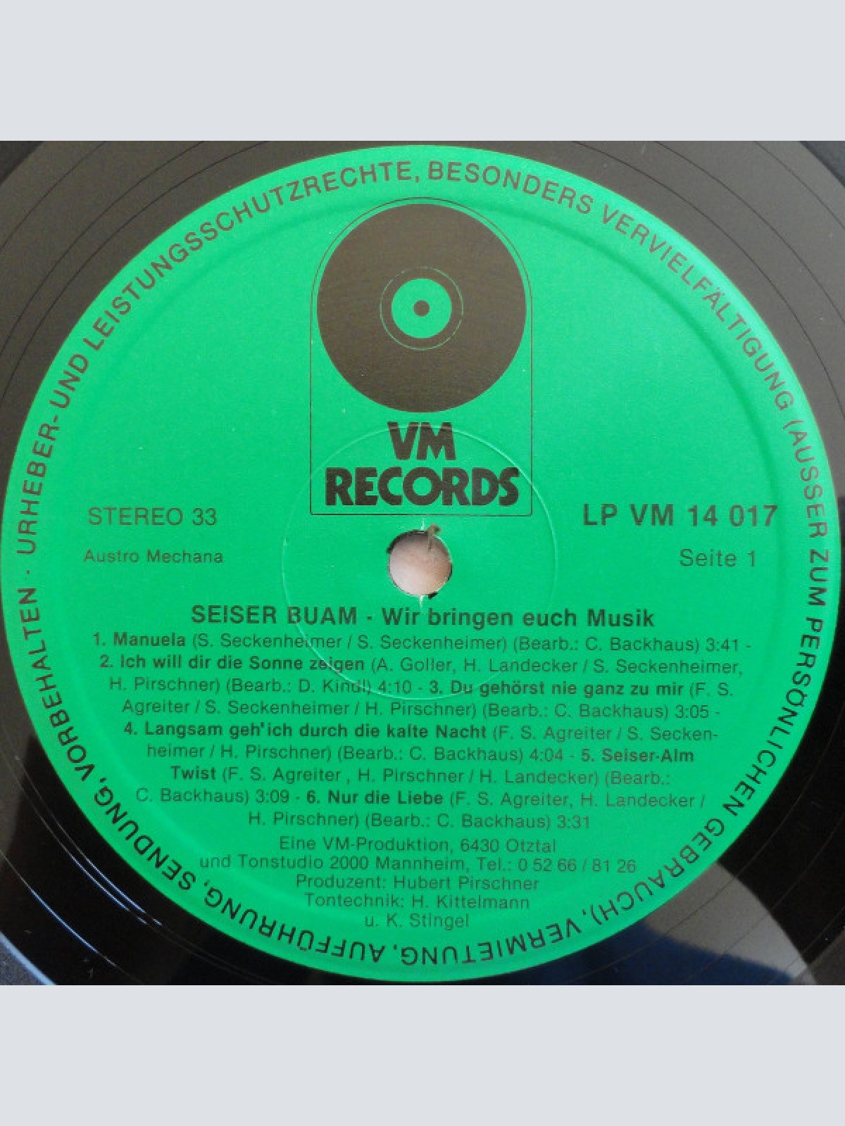 Vinyl / Seiser Buam - Wir Bringen Euch Musik