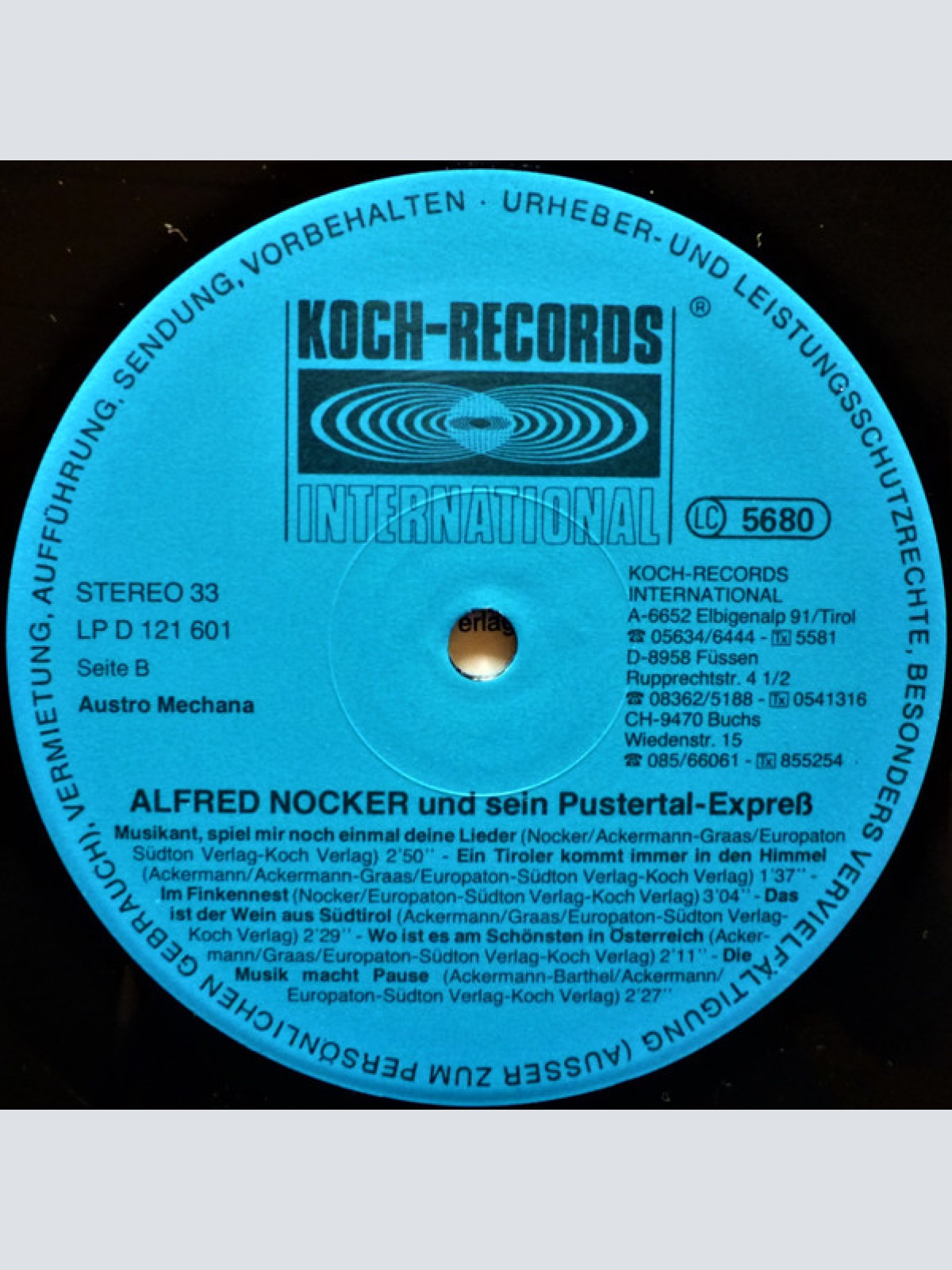 Vinyl / Alfred Nocker Und Sein Pustertal Expreß - Alfred Nocker Und Sein Pustertal Expreß
