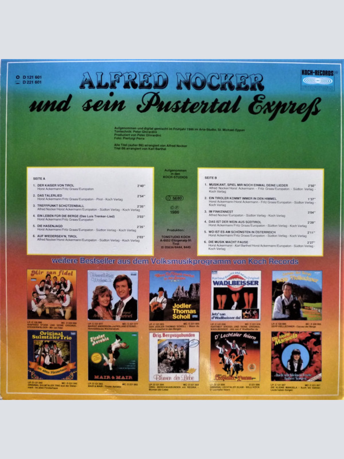 Vinyl / Alfred Nocker Und Sein Pustertal Expreß - Alfred Nocker Und Sein Pustertal Expreß