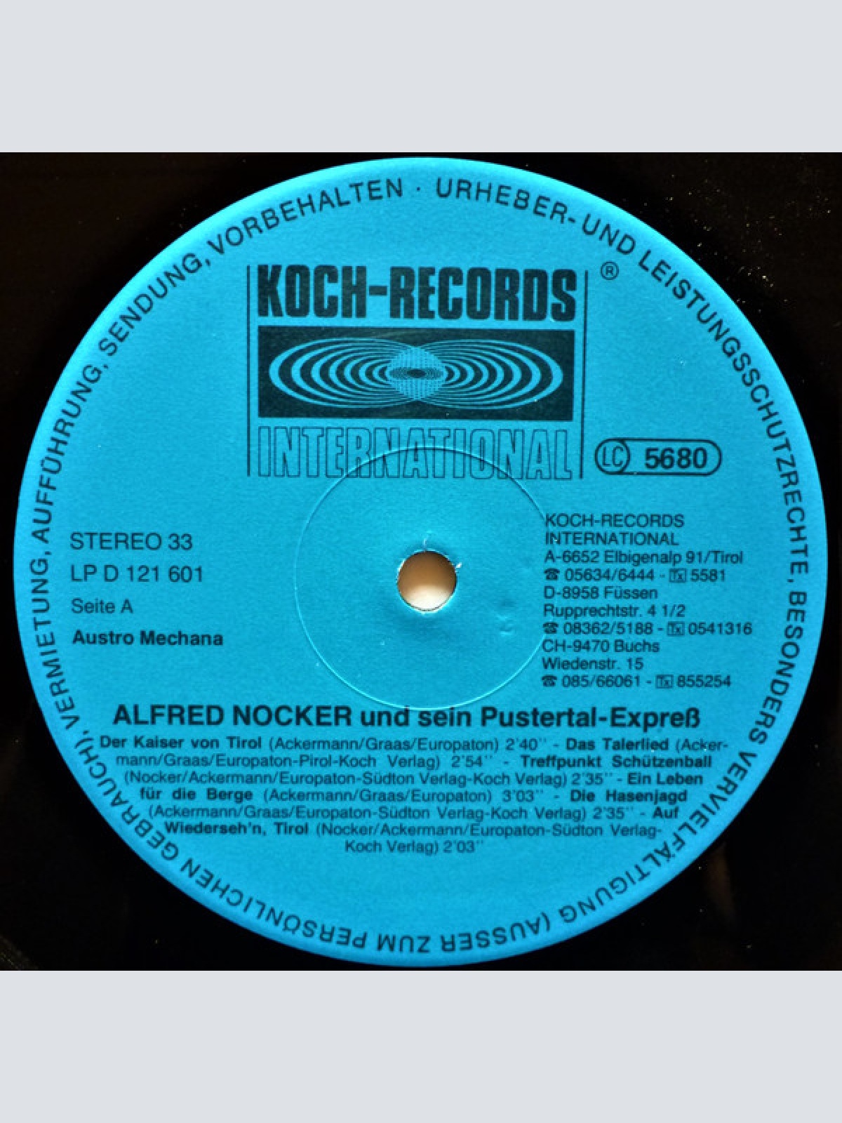 Vinyl / Alfred Nocker Und Sein Pustertal Expreß - Alfred Nocker Und Sein Pustertal Expreß